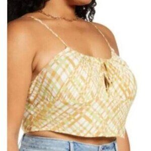 BP Crop Top and Skirt Matching Set | 3XL | Green and Mustard